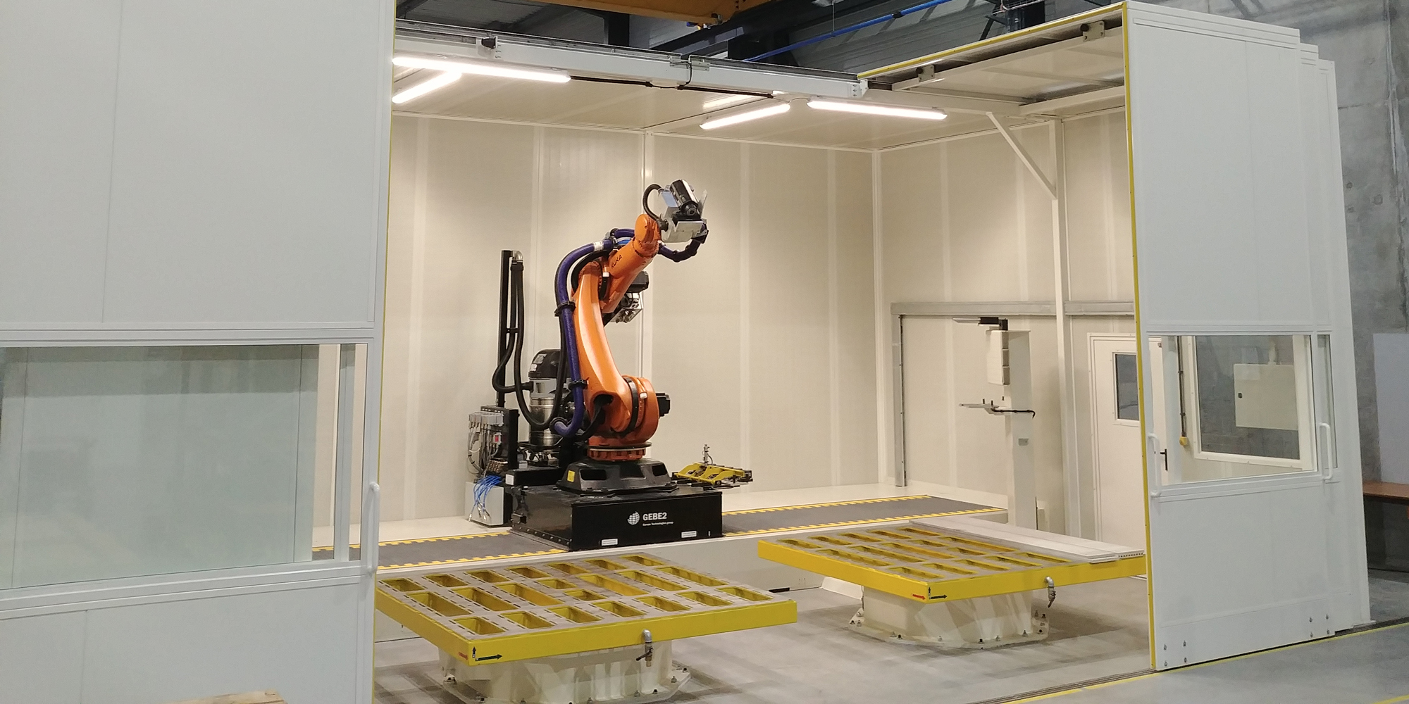 Plateforme robotique - banc d'essais robotisé - démonstrateur grandes dimensions - GEBE2