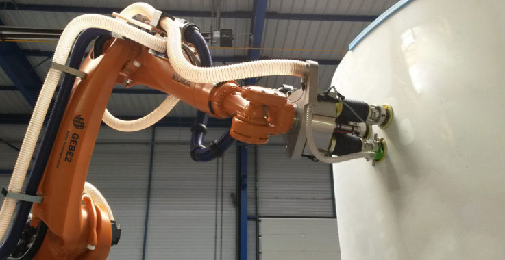 Ponçage robotisé composite nacelle avion - GEBE2 Ponçage robotisé composite nacelle avion - GEBE2