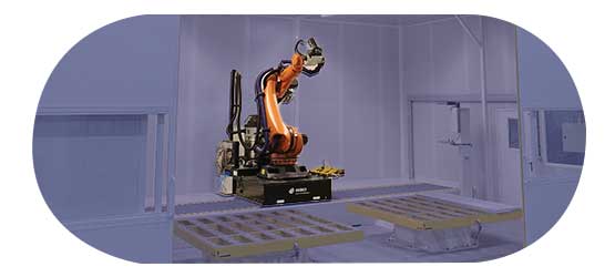 Test and demonstration cell for automatic deburring