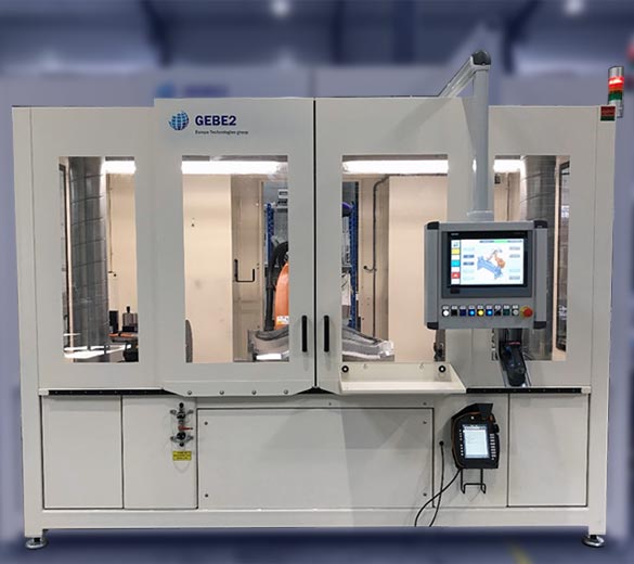 Deburring cell for blade leading edge - GEBE2