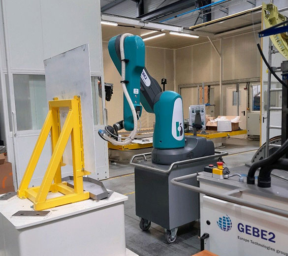 Egrenage robotisé - cobot industriel - robot collaboratif de parachèvement - GEBE2