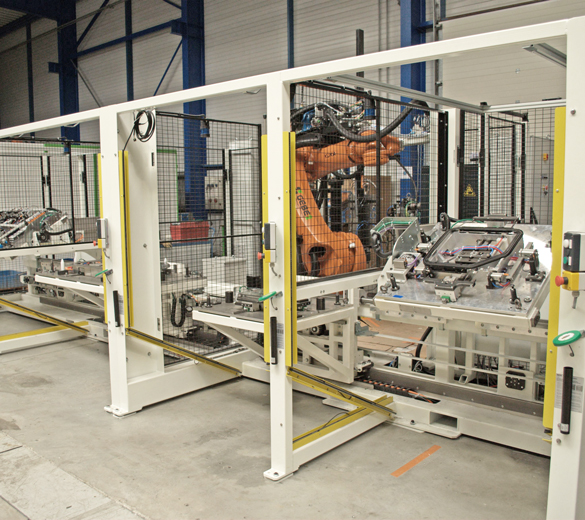 Automated production line - automative gluing line - GEBE2