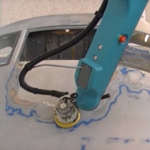 Collaborative robot, cobot application, sanding cobot - GEBE2