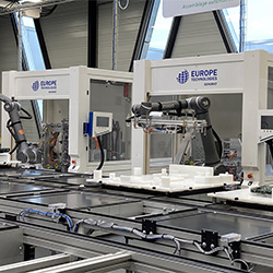 Photo d'une ligne de production automatisée