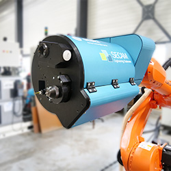 Photo d'une pose d'inserts robotisée