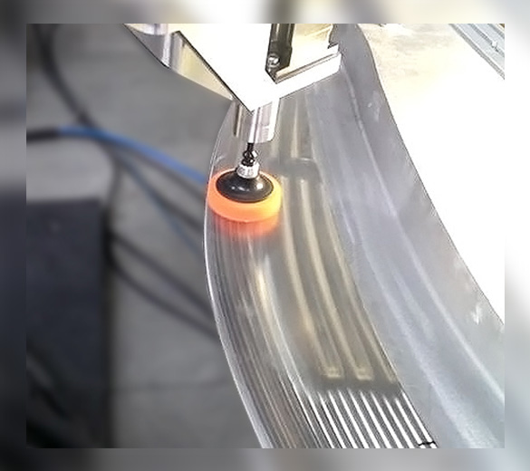 Polishing machining grooves on titanium - GEBE2